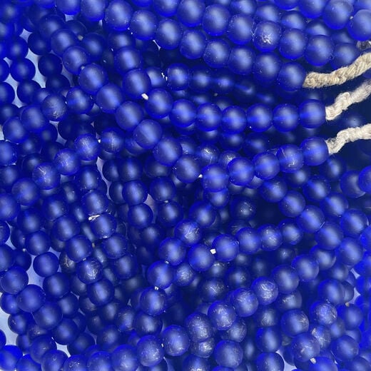 Cobalt blue recycled glass necklace